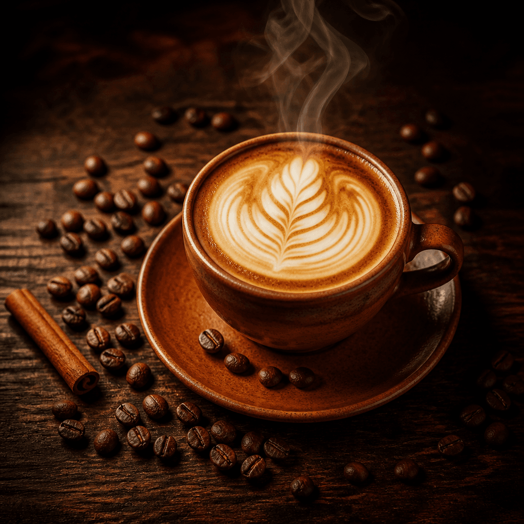 Handcrafted cappuccino with latte art